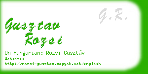 gusztav rozsi business card