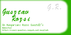 gusztav rozsi business card